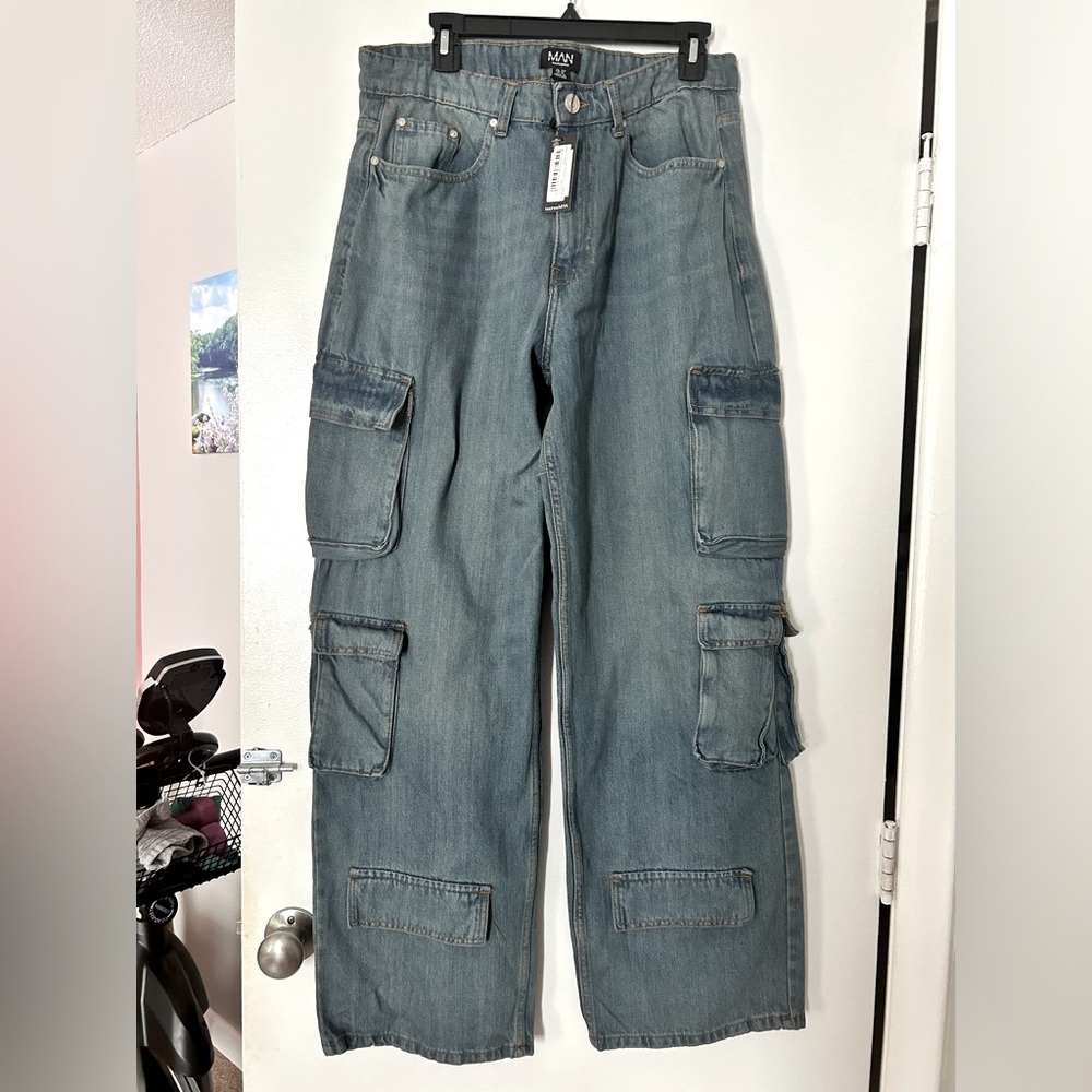 BooHooMan Wide Leg Jeans NWT